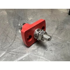 3/8" Stud Red Positive Battery Terminal Feed Through Connector For Firewall
